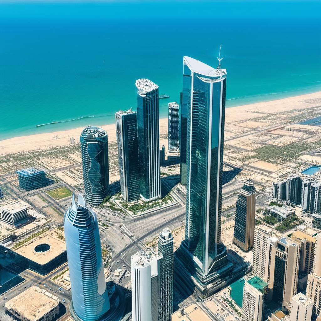 Thành phố Kuwait nhìn từ trên cao