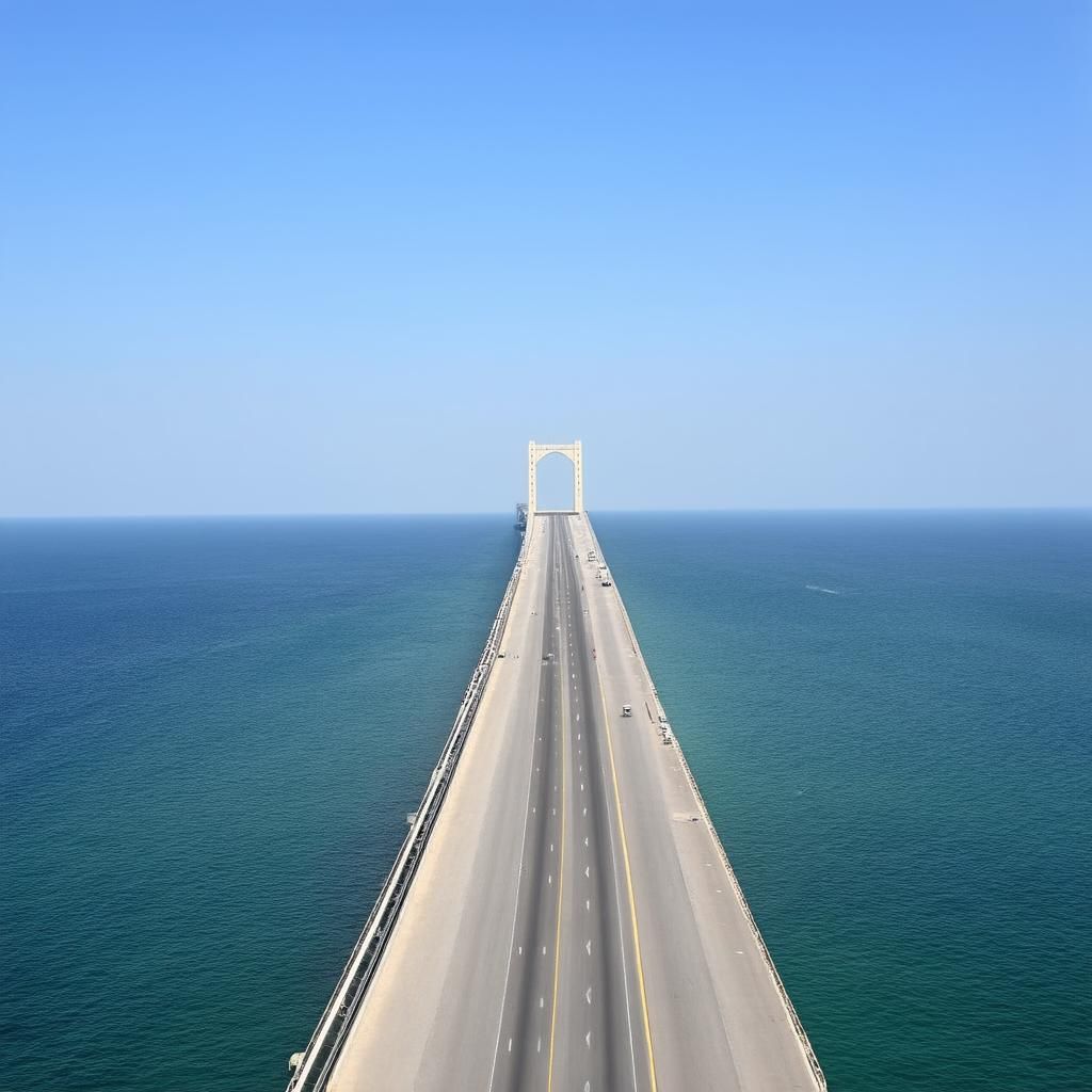 Toàn tòa cầu Sheikh Jaber Al-Ahmad Al-Sabah Causeway